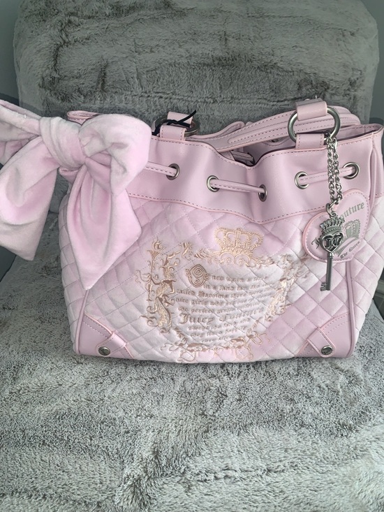 Juicy Couture Handbags - 🆕- Juicy Couture Quilted Juicy Tale Tote with Bow and Charm